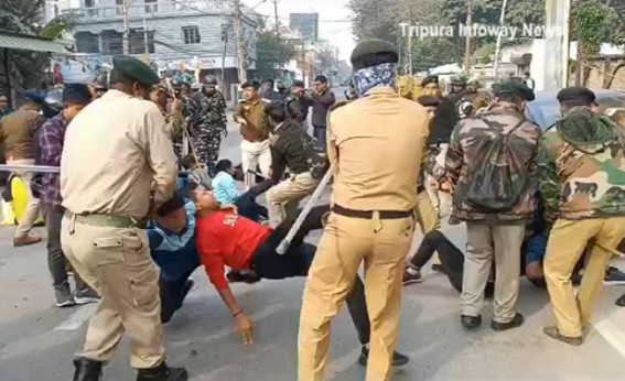 TSF activists arrested by Police after gheraoed CM residence demanding Roman alphabets as Kokborok script TSF activists arrested by Police after gheraoed CM residence demanding Roman alphabets as Kokborok script